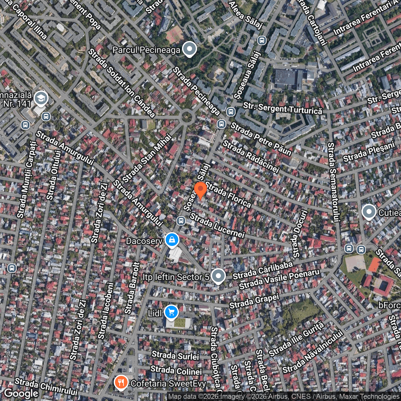 Poza harta hybrid, zoom 16, adresa Bucuresti, sos. Salaj, nr.211A, , judetul