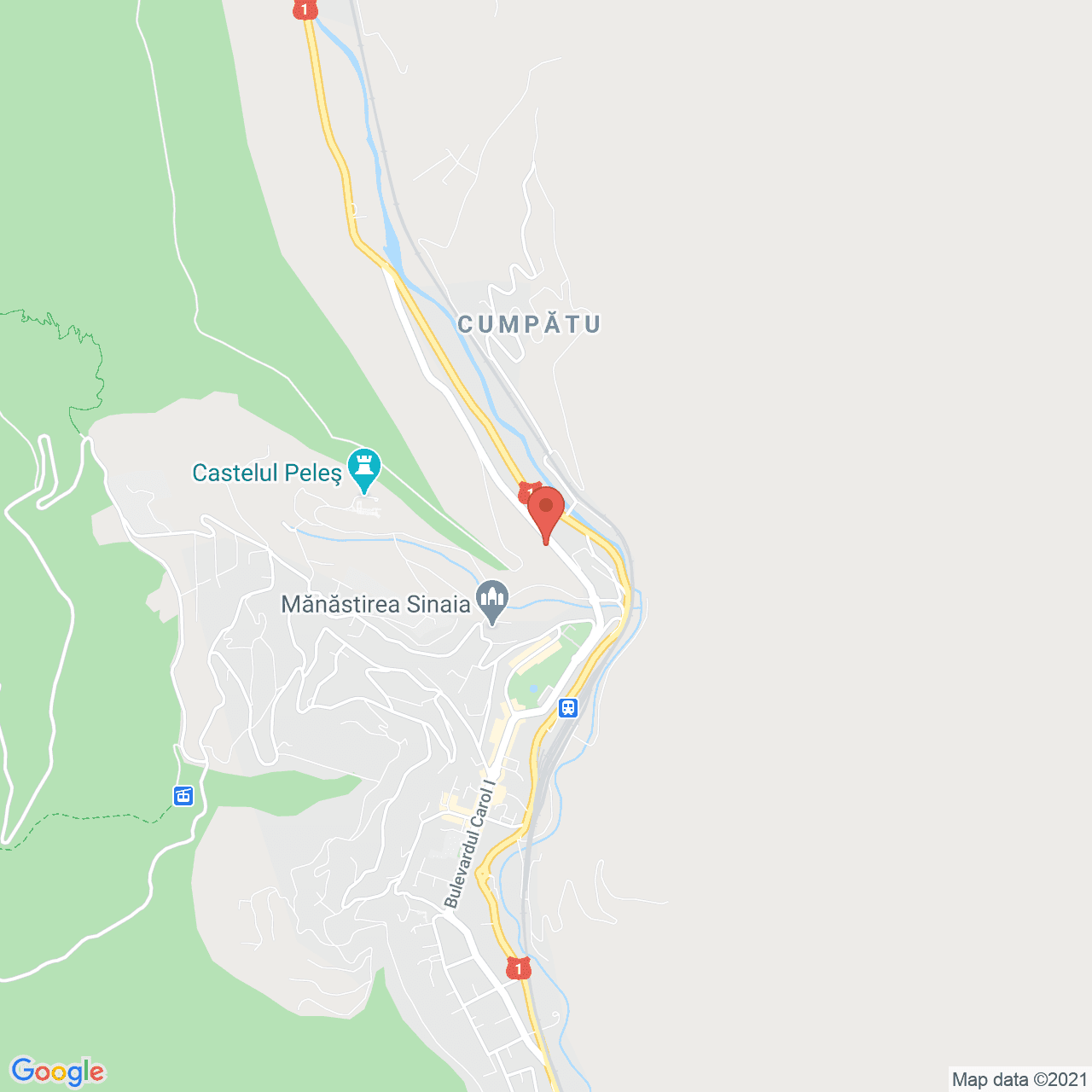 Poza harta streetview, zoom 14, adresa Ferdinand, Sinaia, judetul Prahova