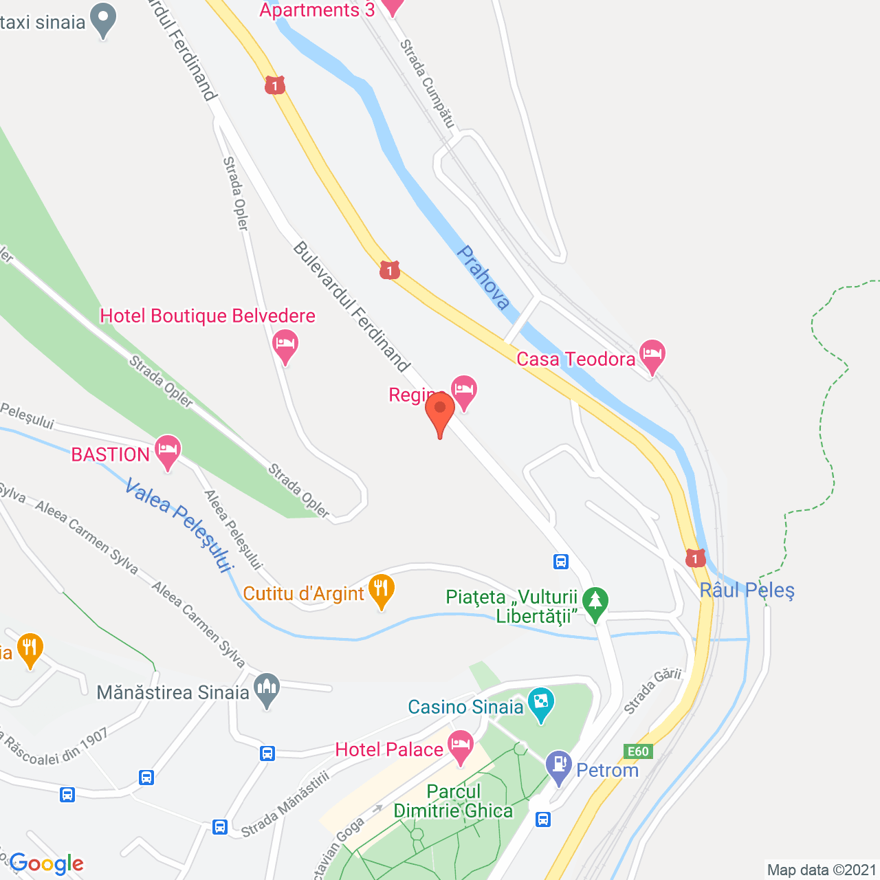 Poza harta streetview, zoom 16, adresa Ferdinand, Sinaia, judetul Prahova