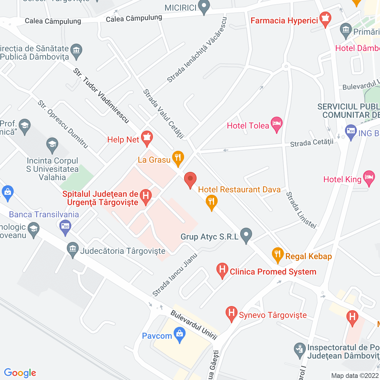 Poza harta streetview, zoom 16, adresa Tudor Vladimirescu 56, Targoviste, judetul Dambovita