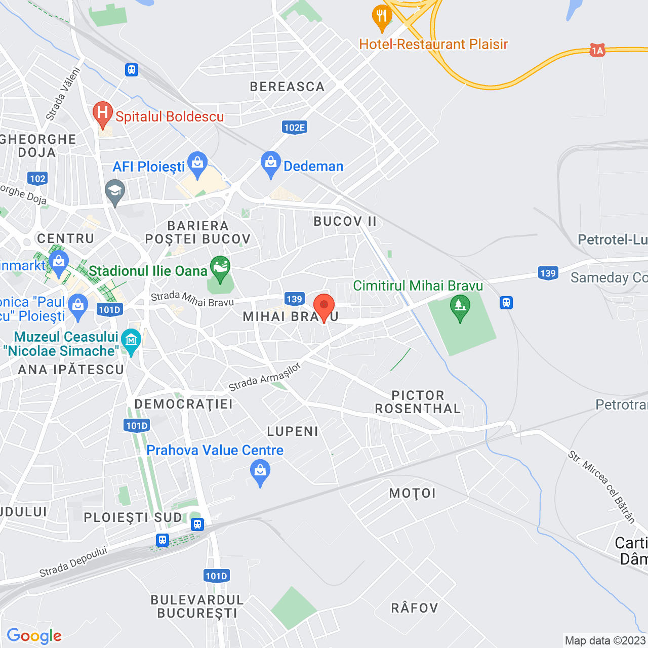 Poza harta streetview, zoom 14, adresa Ploieşti, Str. Mihai Bravu, nr. 154, , judetul