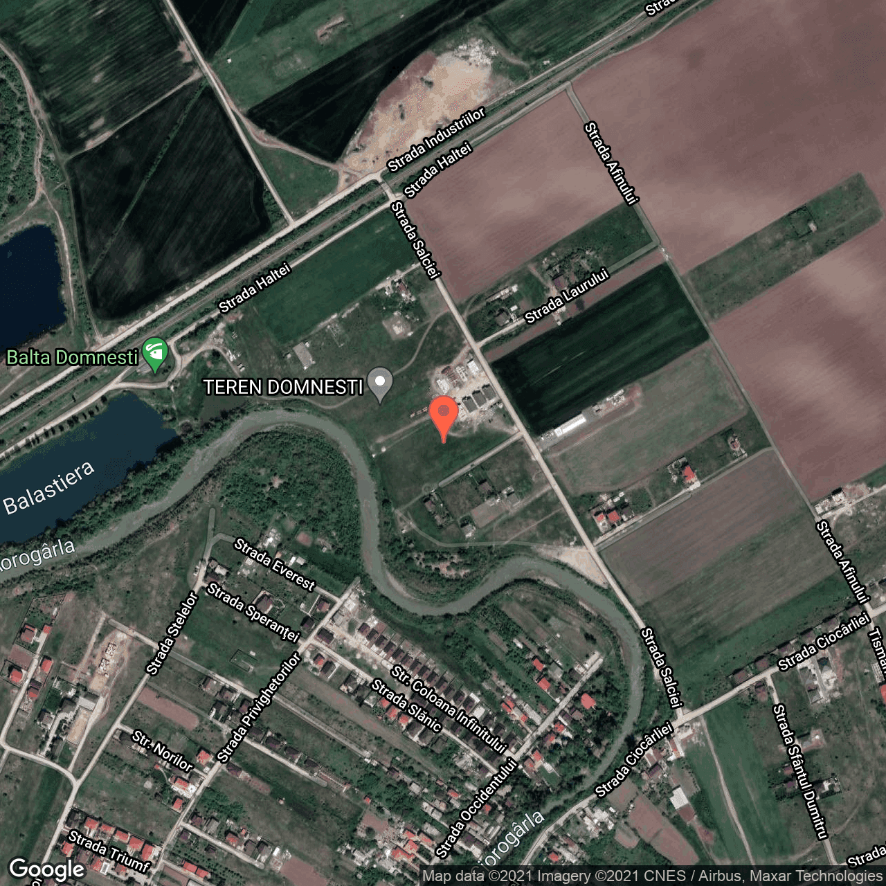 Poza harta hybrid, zoom 16, adresa Strada Salciei, Domnesti, judetul Bucuresti Ilfov