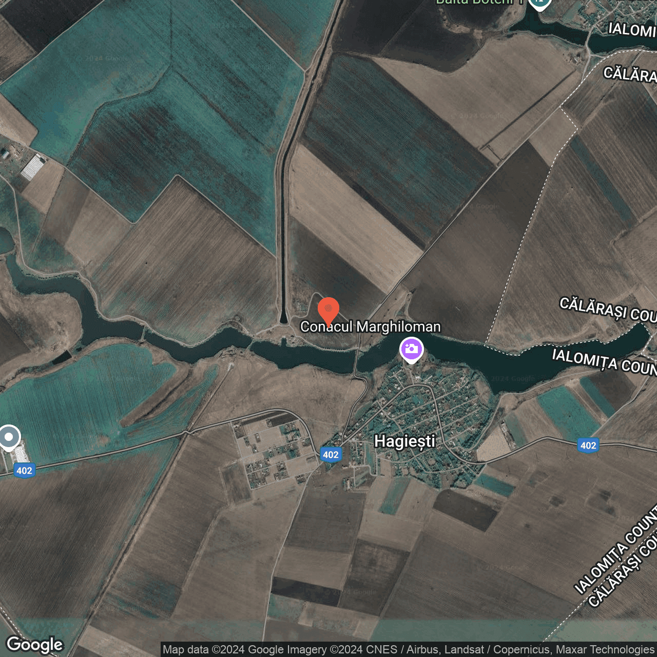 Poza harta hybrid, zoom 14, adresa Sinesti, , judetul