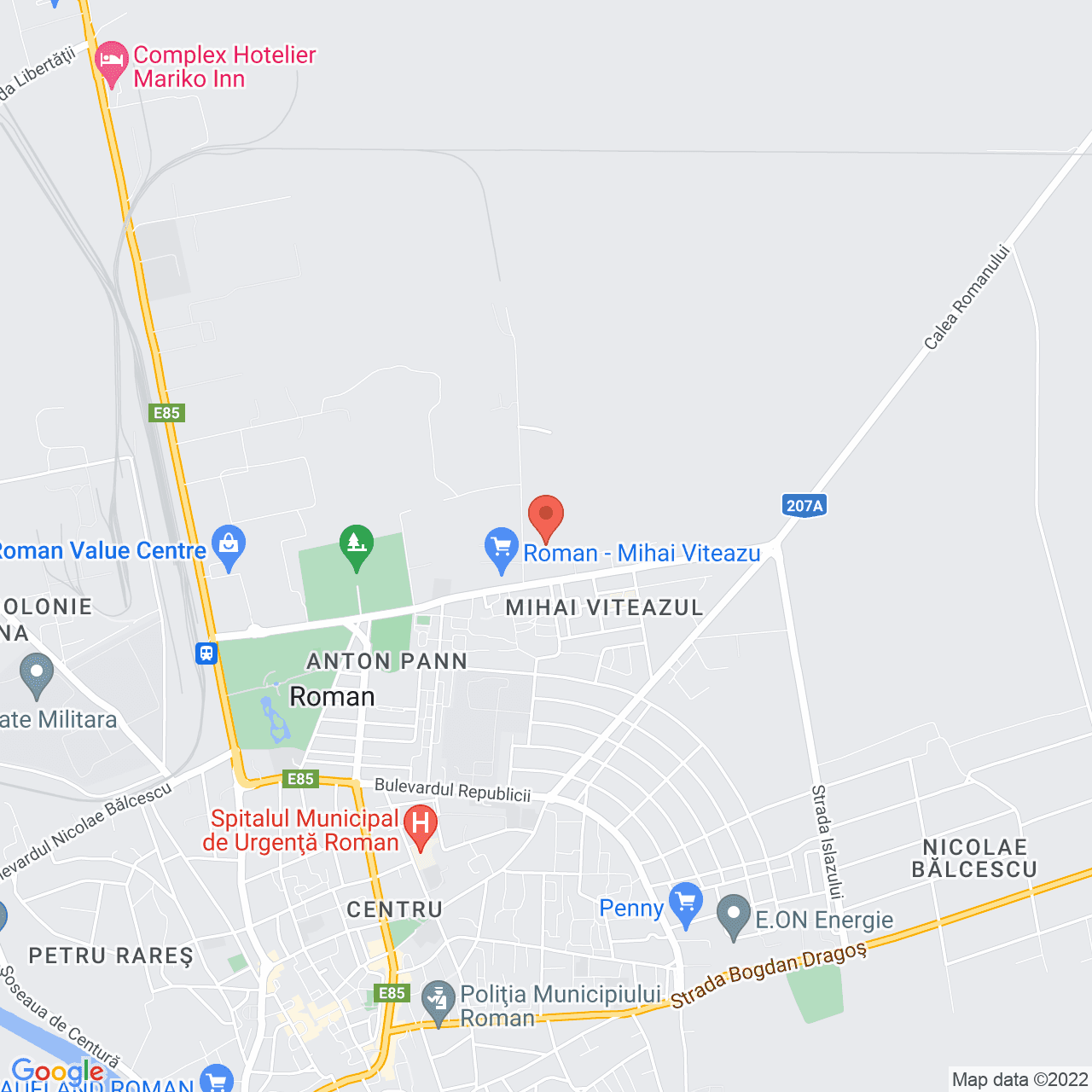 Poza harta streetview, zoom 14, adresa Roman, judetul Neamt