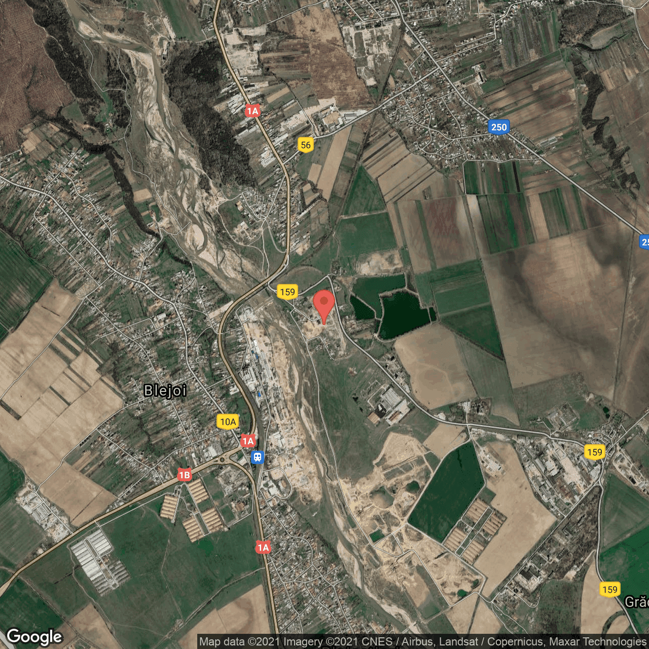 Poza harta hybrid, zoom 14, adresa Blejoi, Bucov, judetul Prahova