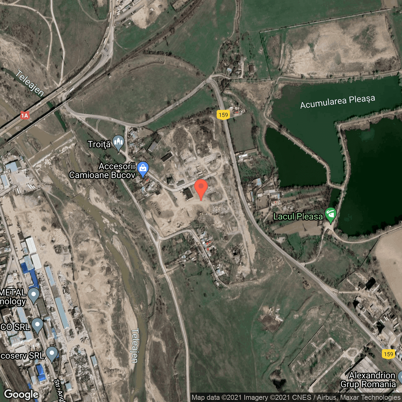 Poza harta hybrid, zoom 16, adresa Blejoi, Bucov, judetul Prahova