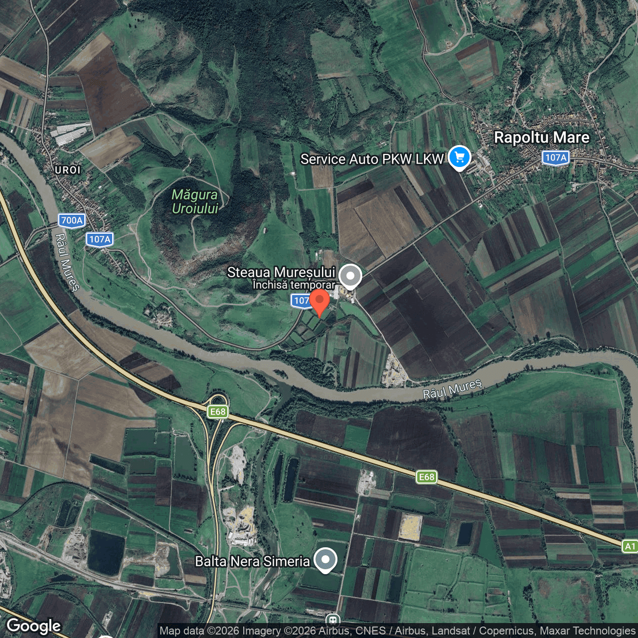 Poza harta hybrid, zoom 14, adresa Rapoltu Mare Hunedoara, , judetul