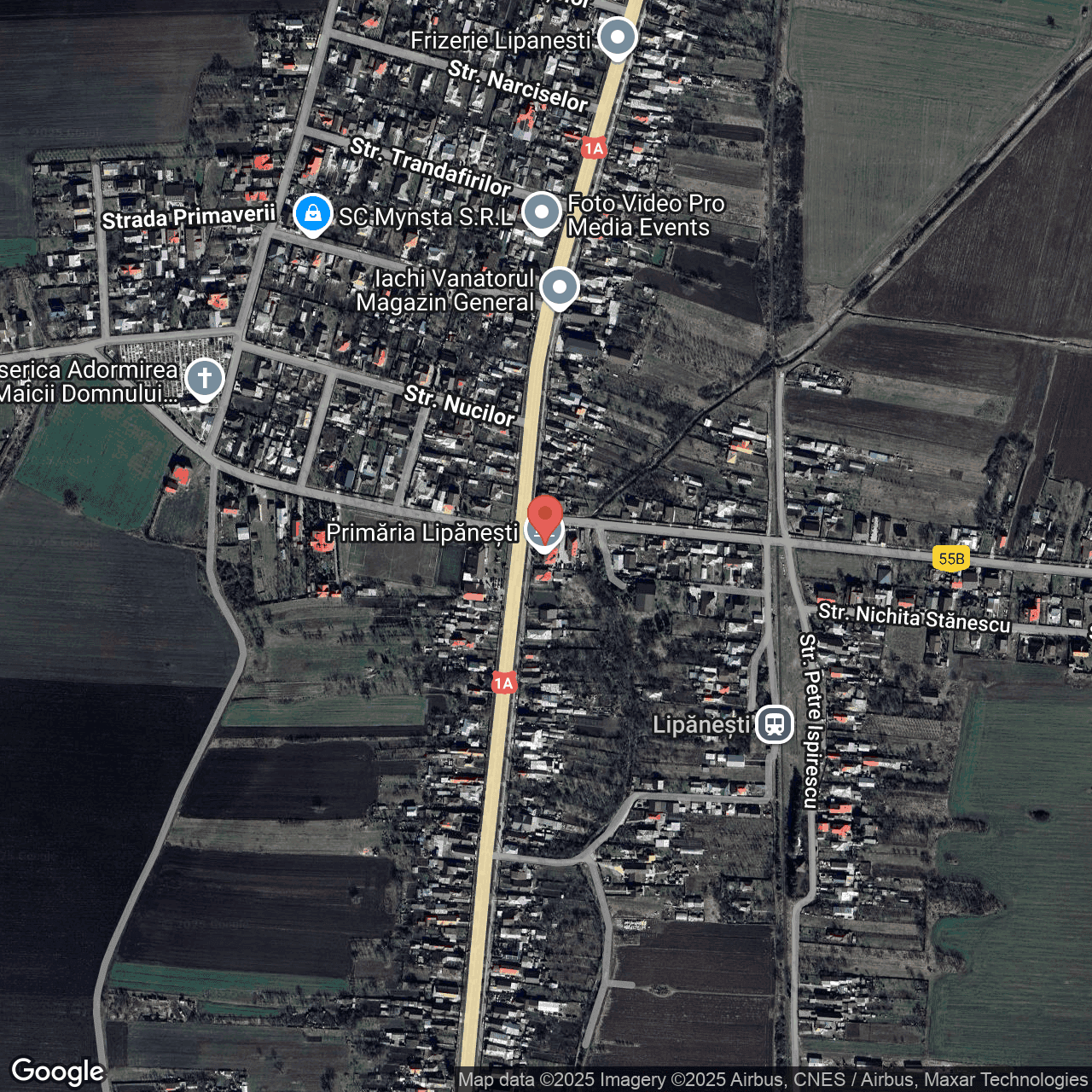 Poza harta hybrid, zoom 16, adresa Lipanesti Prahova, , judetul