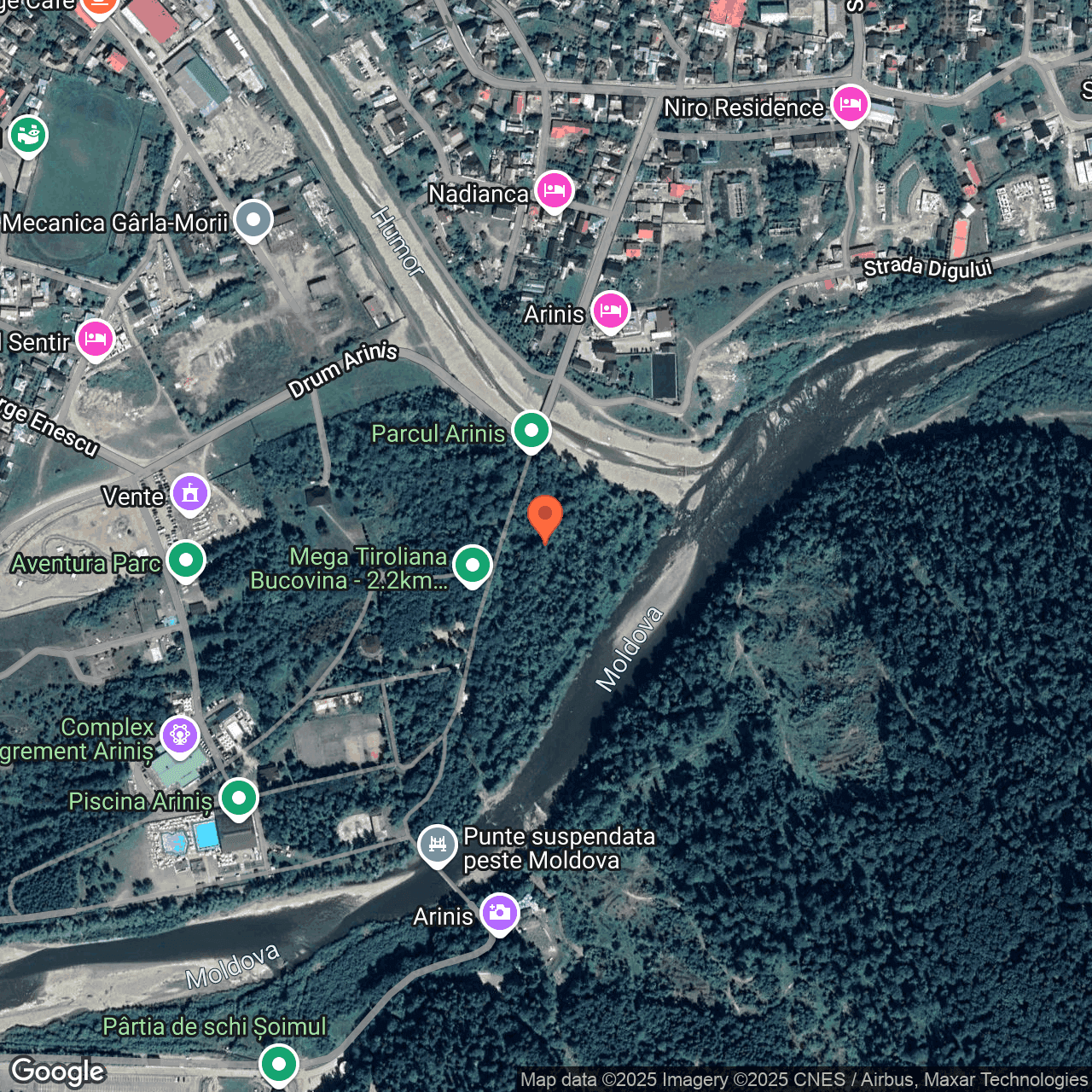 Poza harta hybrid, zoom 16, adresa Gura Humorului Suceava, , judetul