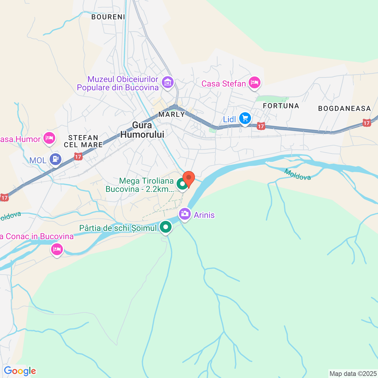 Poza harta streetview, zoom 14, adresa Gura Humorului Suceava, , judetul