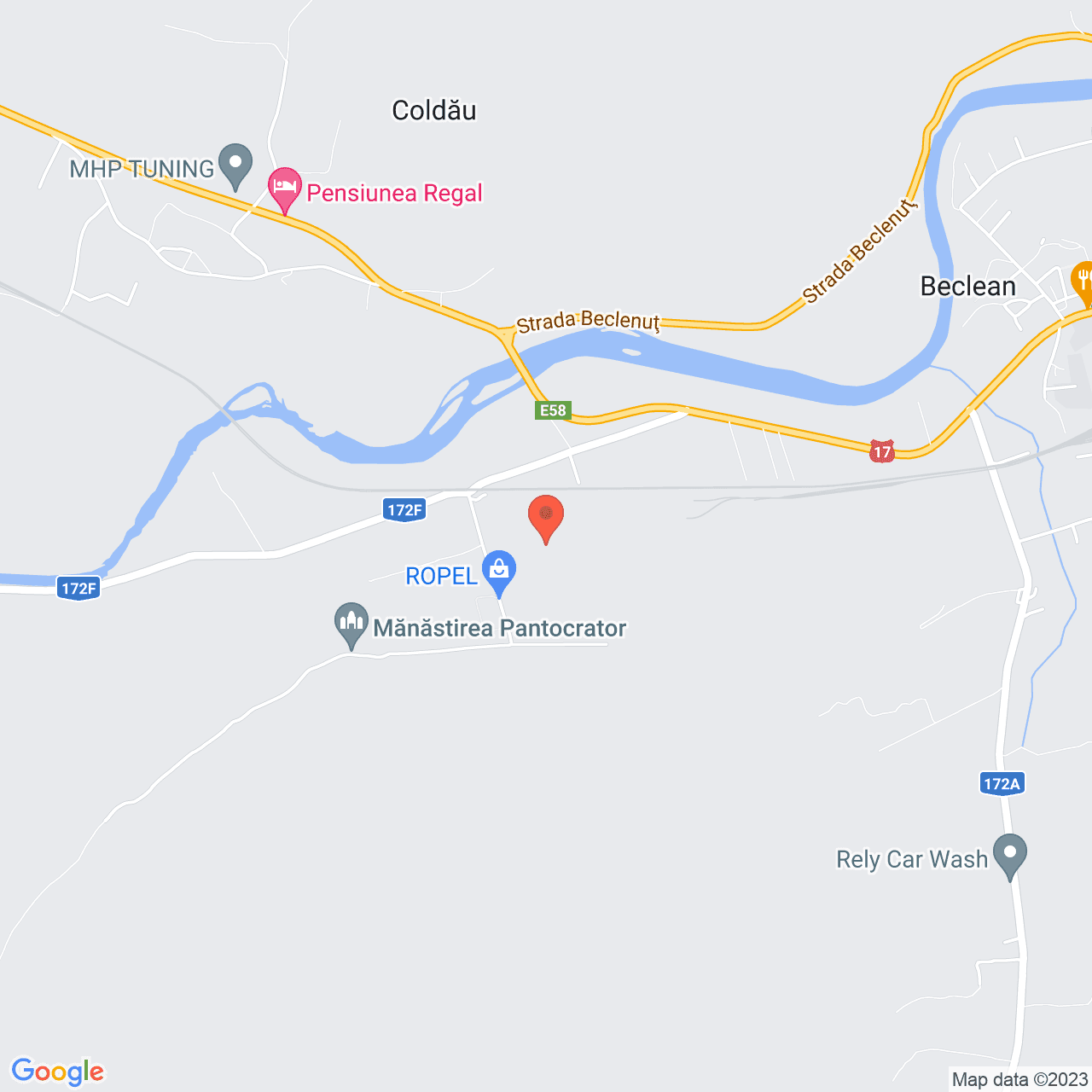 Poza harta streetview, zoom 14, adresa Beclean, , judetul