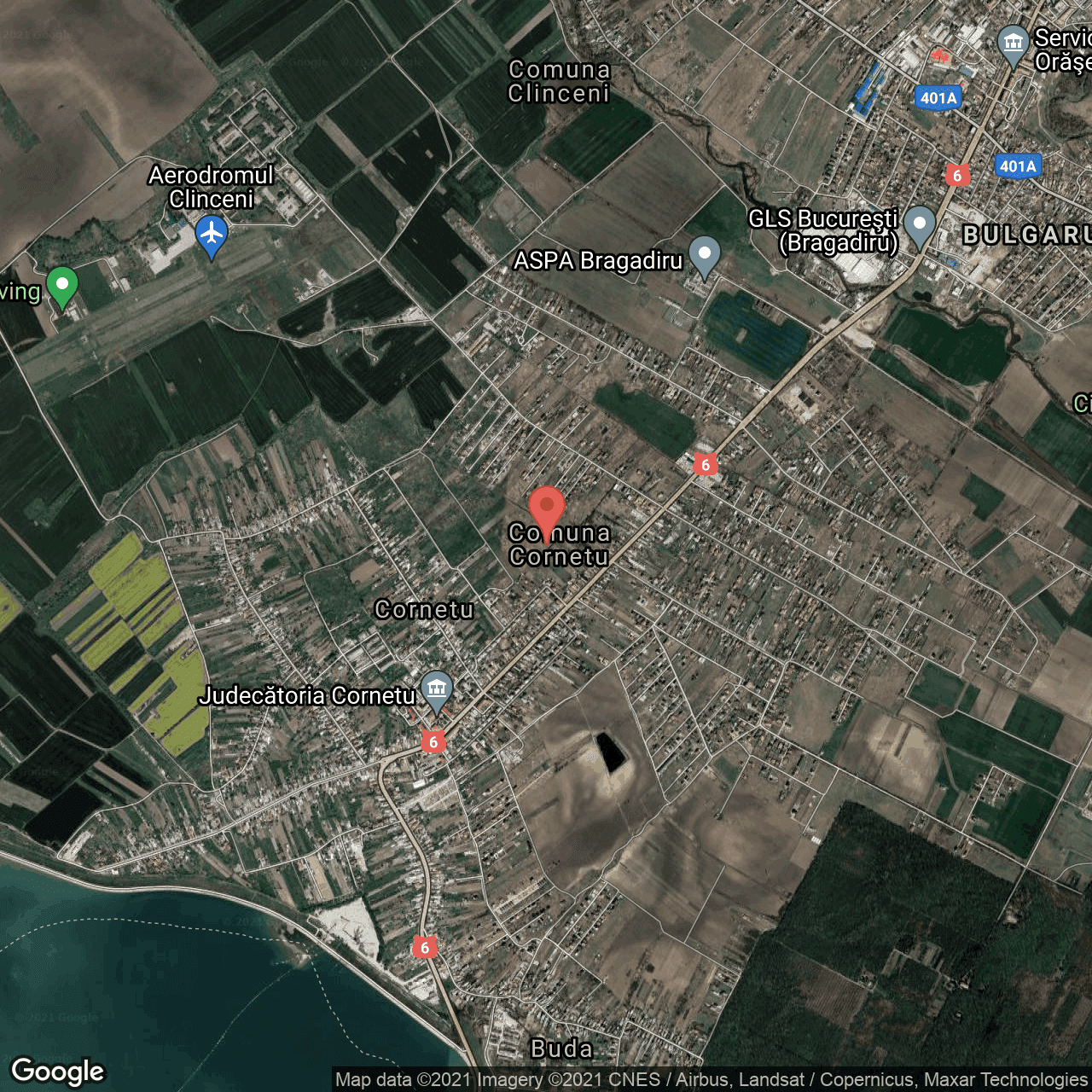 Poza harta hybrid, zoom 14, adresa Cornetu, judetul Bucuresti Ilfov