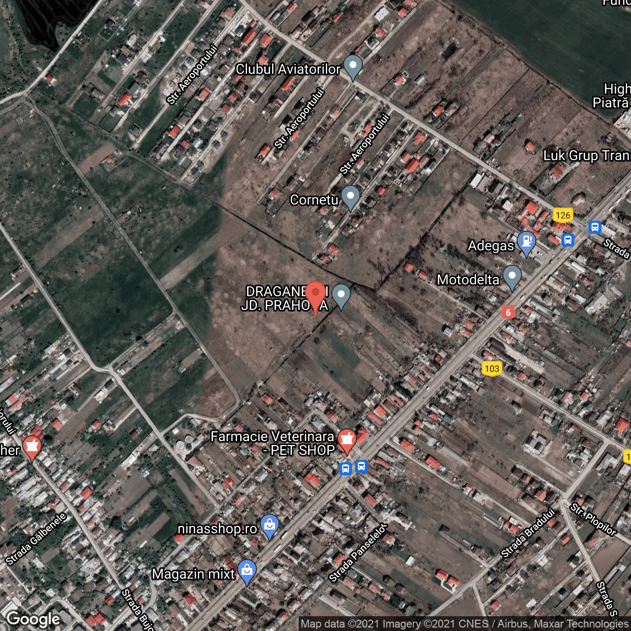 Poza harta hybrid, zoom 16, adresa Cornetu, judetul Bucuresti Ilfov