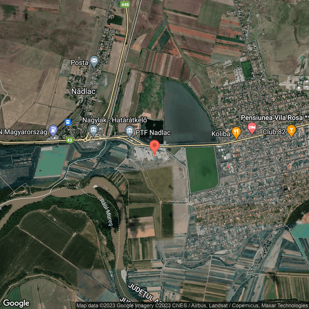 Poza harta hybrid, zoom 14, adresa Nadlac, , judetul