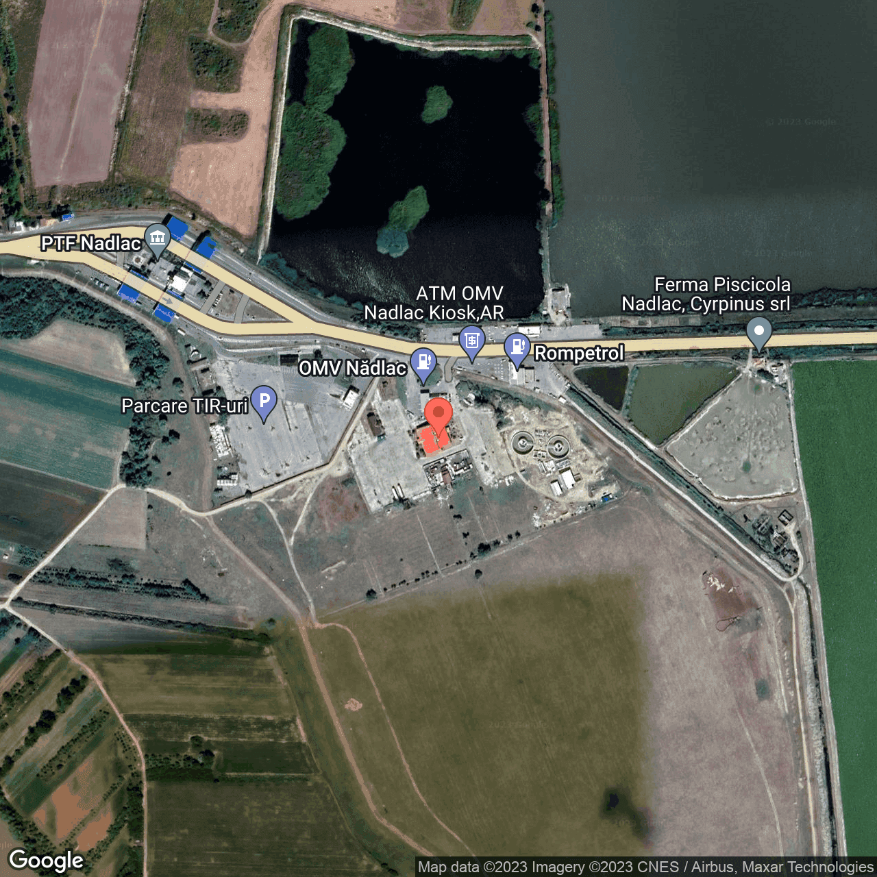 Poza harta hybrid, zoom 16, adresa Nadlac, , judetul
