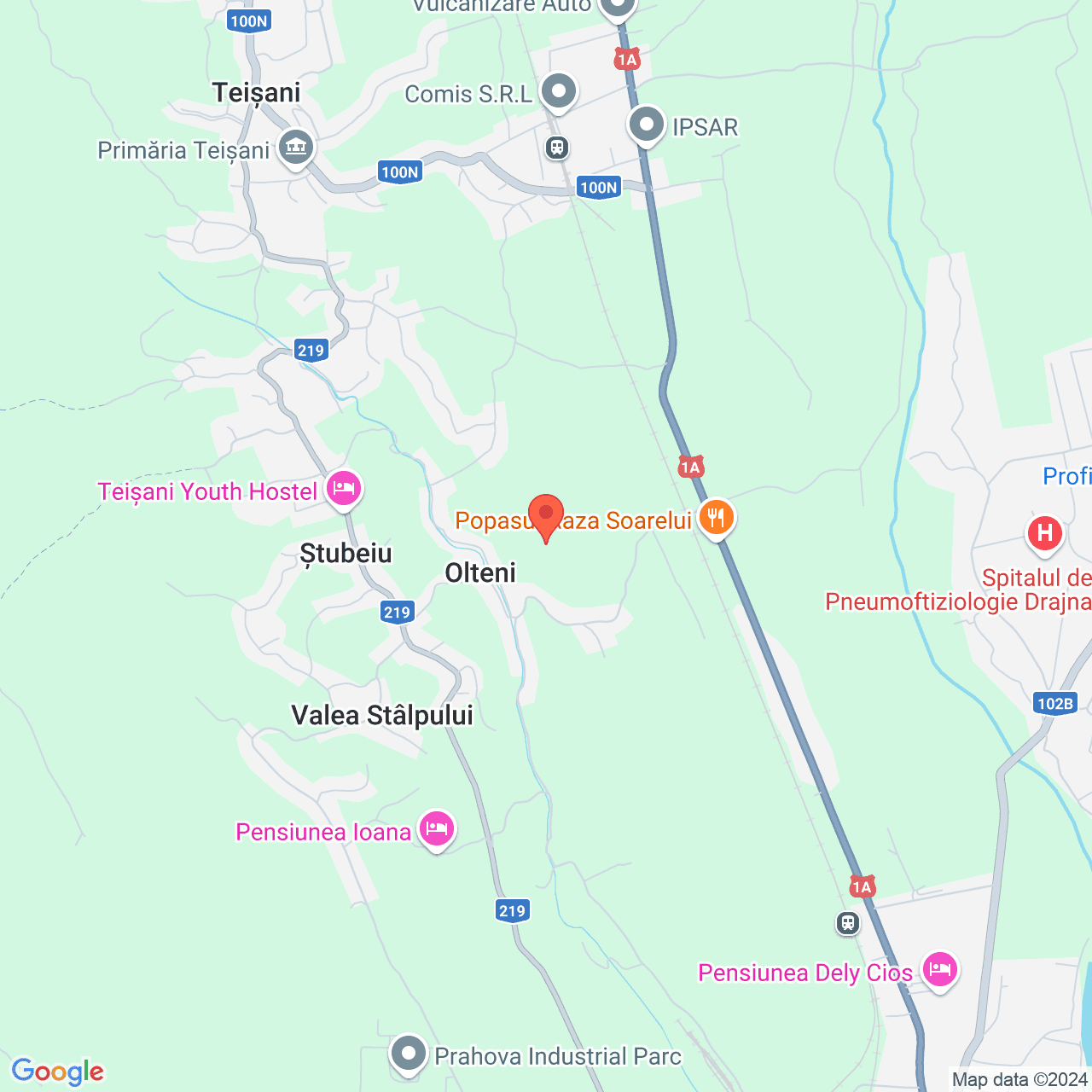 Poza harta streetview, zoom 14, adresa Teisani Prahova, , judetul