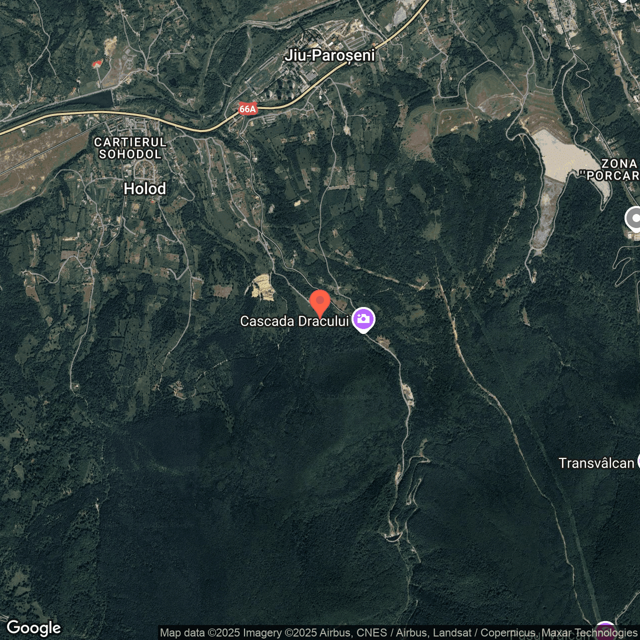 Poza harta hybrid, zoom 14, adresa Vulcan Hunedoara, , judetul