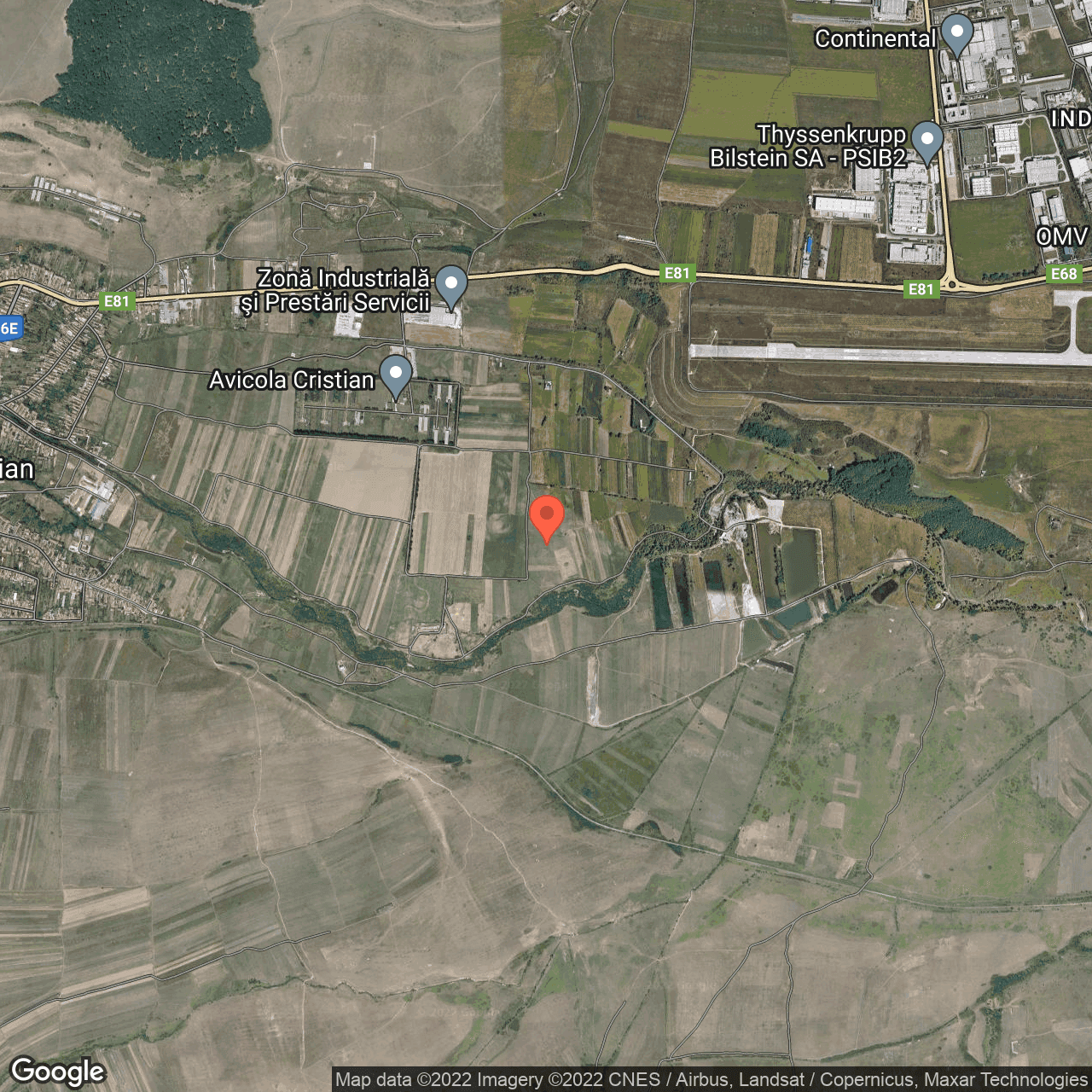 Poza harta hybrid, zoom 14, adresa Cristian, Sibiu, judetul Sibiu