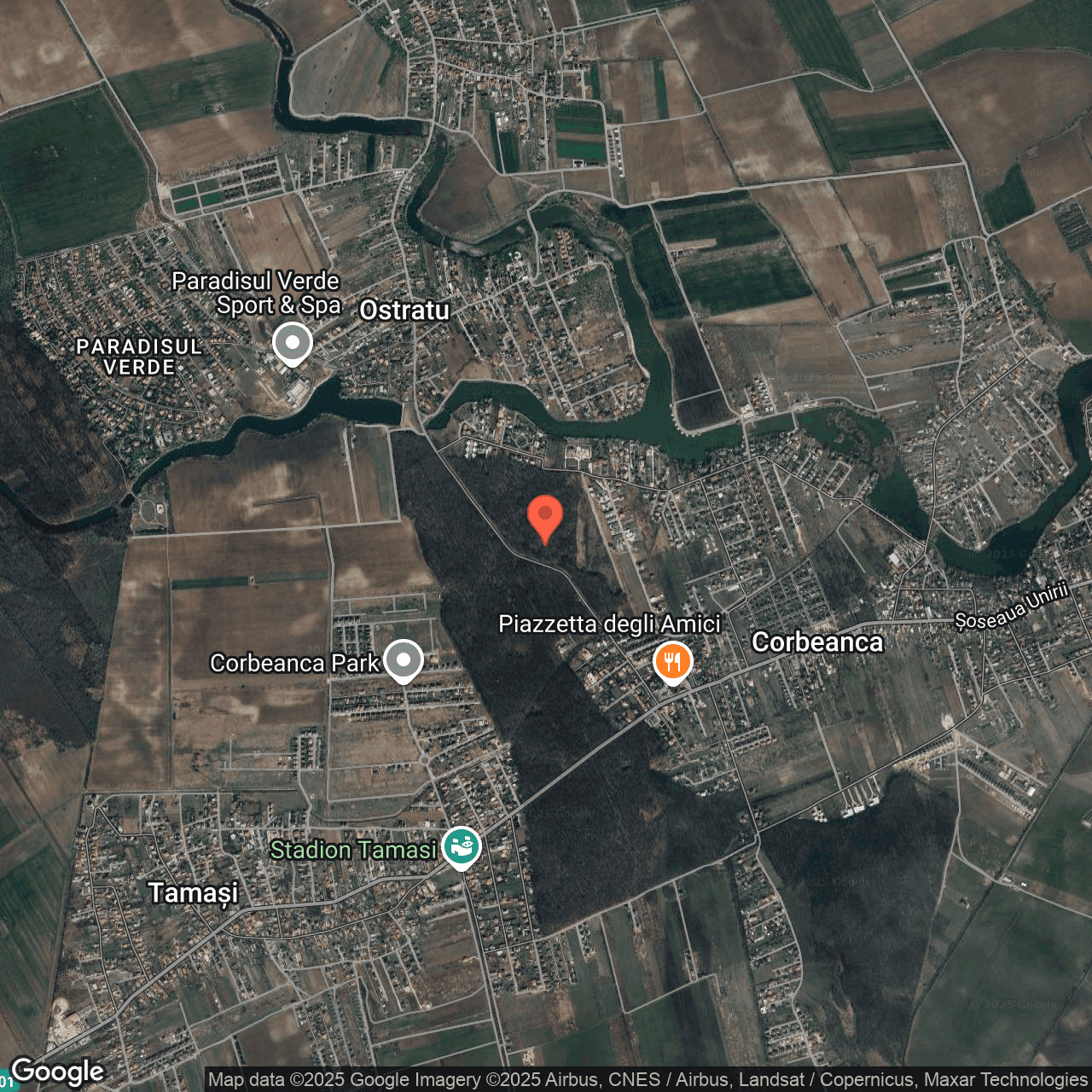 Poza harta hybrid, zoom 14, adresa Corbeanca Ilfov, , judetul