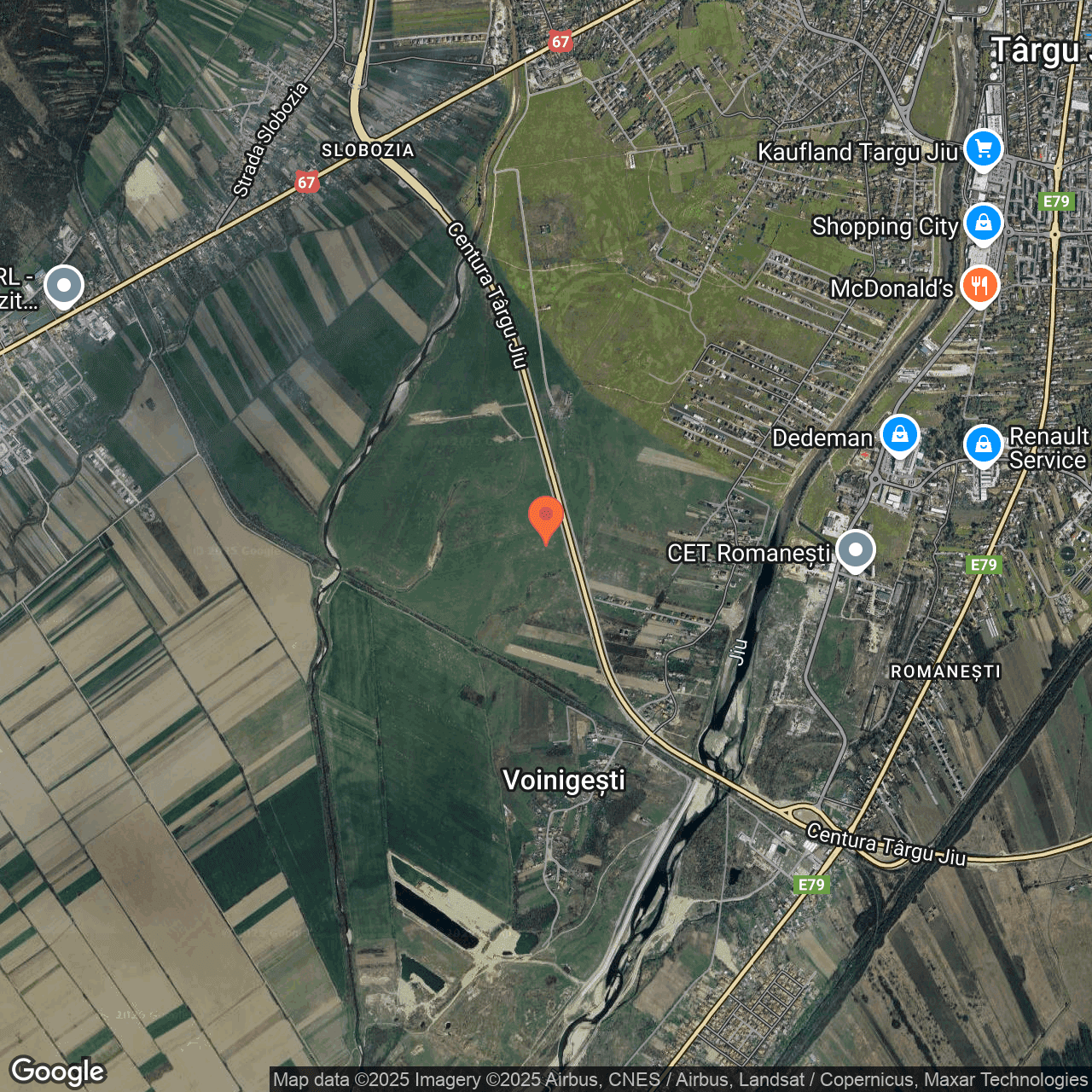 Poza harta hybrid, zoom 14, adresa Targu Jiu, , judetul