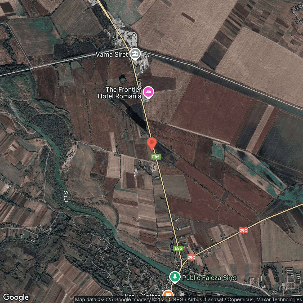 Poza harta hybrid, zoom 14, adresa Vama Siret, jud. Suceava, , judetul