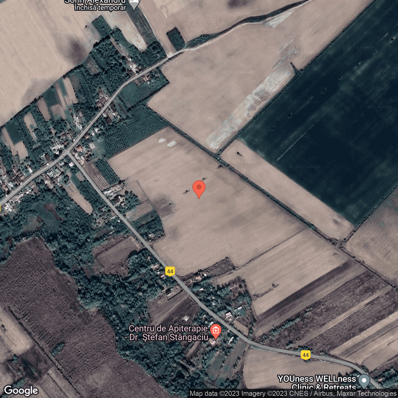 Poza harta hybrid, zoom 16, adresa Contesti, Mereni, , judetul