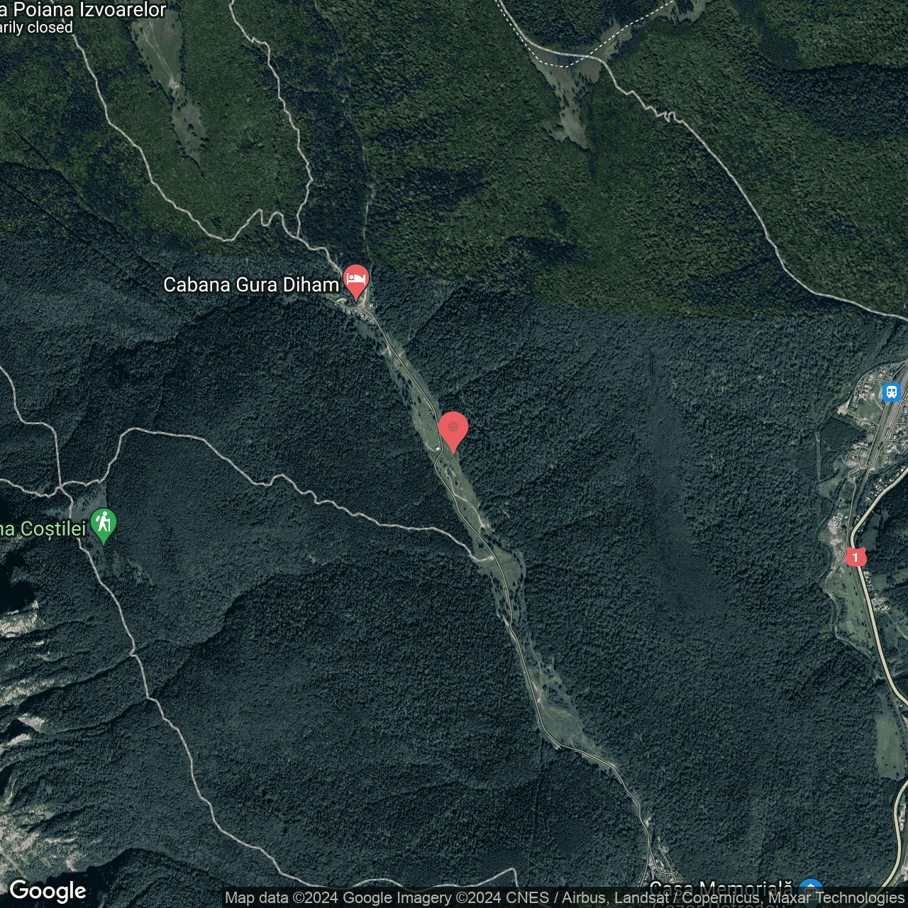 Poza harta hybrid, zoom 14, adresa Bușteni, Valea Cerbului, județ Prahova., , judetul