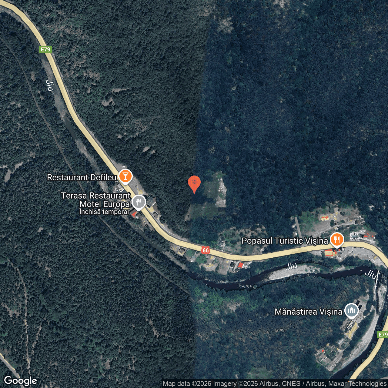 Poza harta hybrid, zoom 16, adresa Bumbesti Jiu Gorj, , judetul