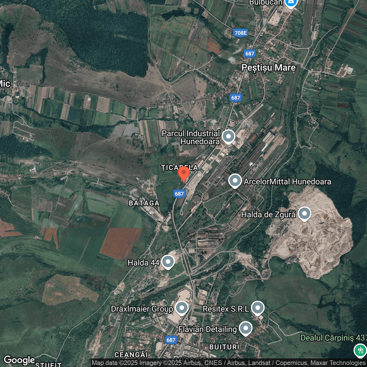 Poza harta hybrid, zoom 14, adresa Hunedoara, bd-ul Traian, , judetul