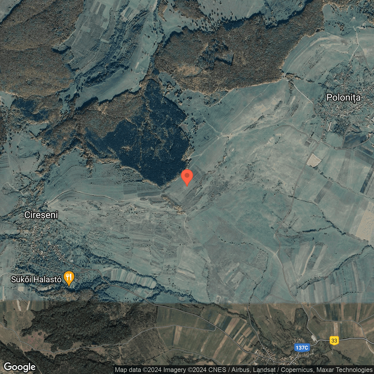 Poza harta hybrid, zoom 14, adresa Feliceni, sat Cireșeni, , judetul