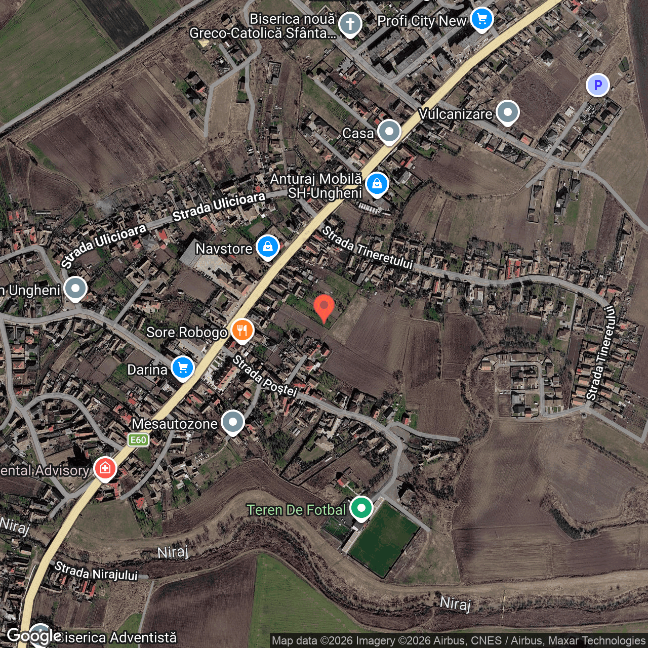 Poza harta hybrid, zoom 16, adresa Ungheni A3 Targu Mures, , judetul