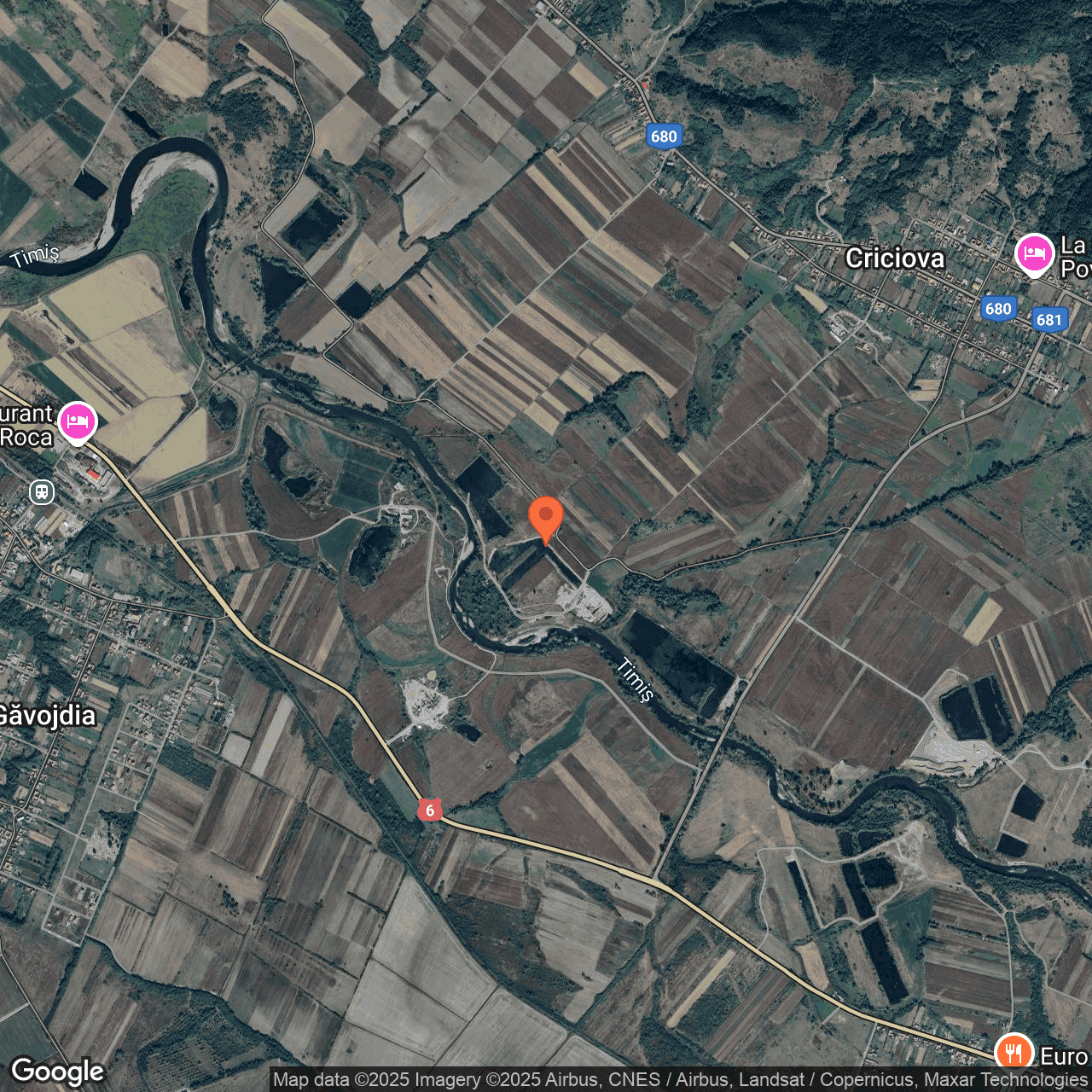 Poza harta hybrid, zoom 14, adresa Criciova Timis, , judetul