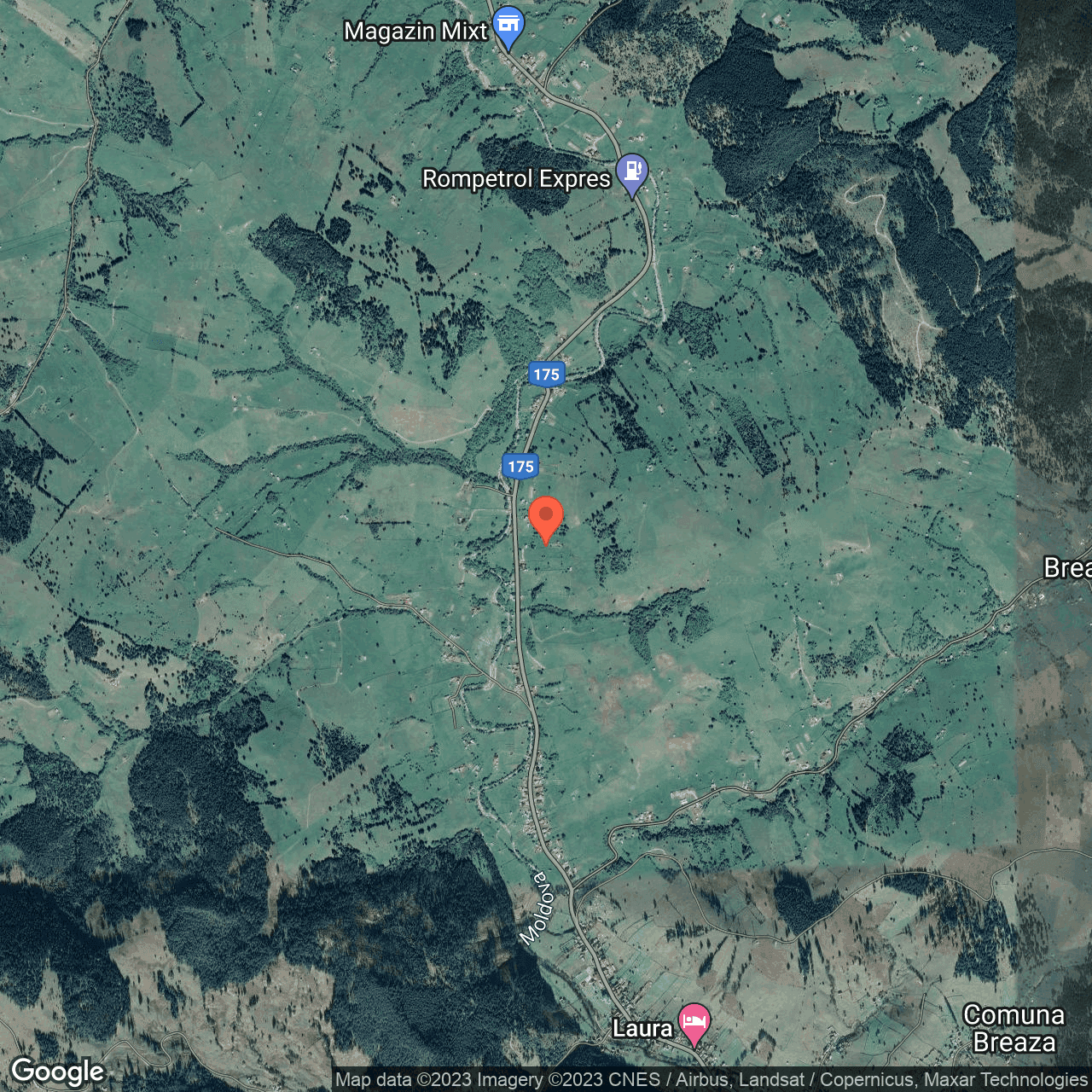 Poza harta hybrid, zoom 14, adresa Breaza Suceava, , judetul