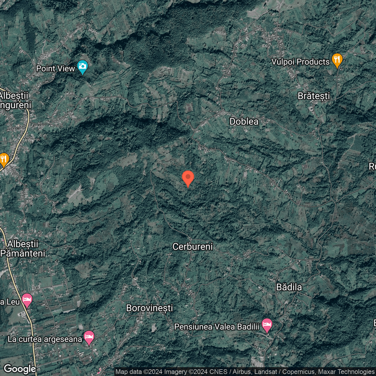 Poza harta hybrid, zoom 14, adresa Valea Iasului, sat Cerbureni, , judetul