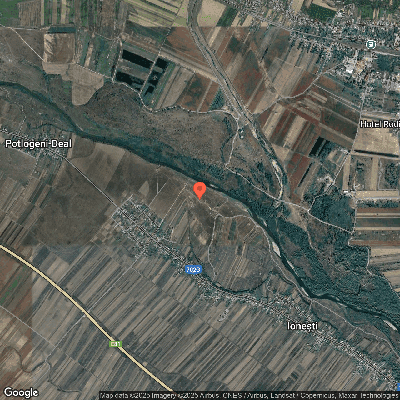 Poza harta hybrid, zoom 14, adresa Petresti Dambovita, , judetul