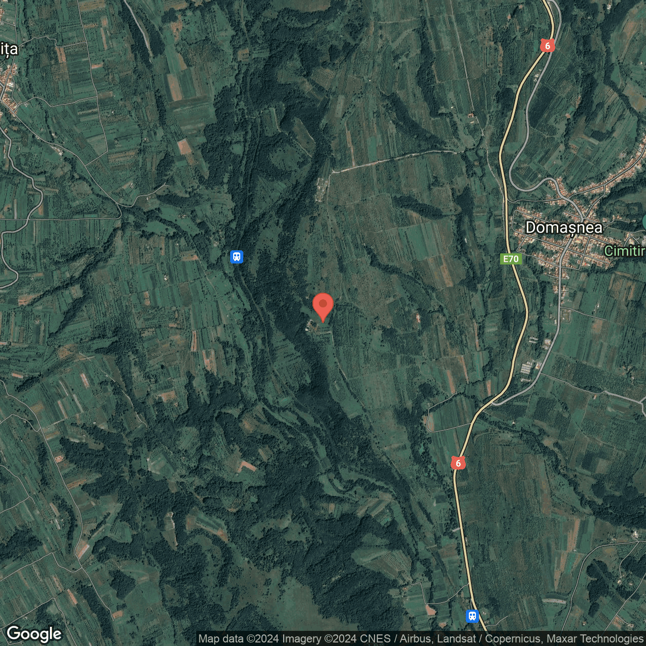Poza harta hybrid, zoom 14, adresa Domasnea Caras Severin, , judetul