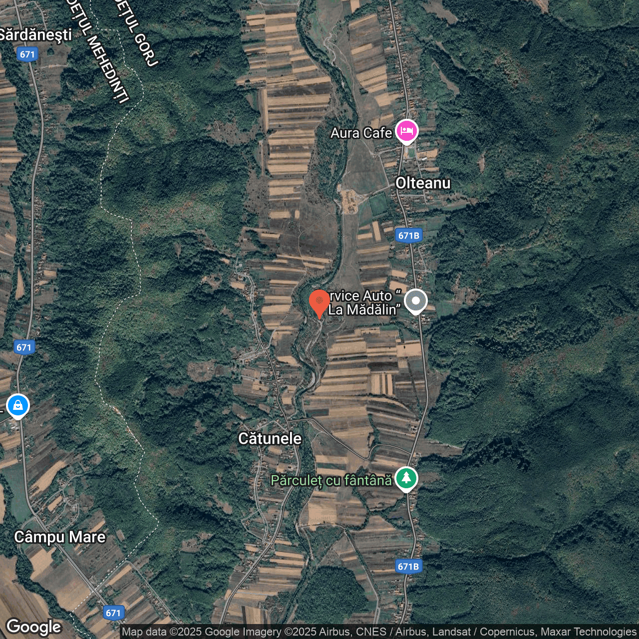 Poza harta hybrid, zoom 14, adresa Catunele Gorj, , judetul