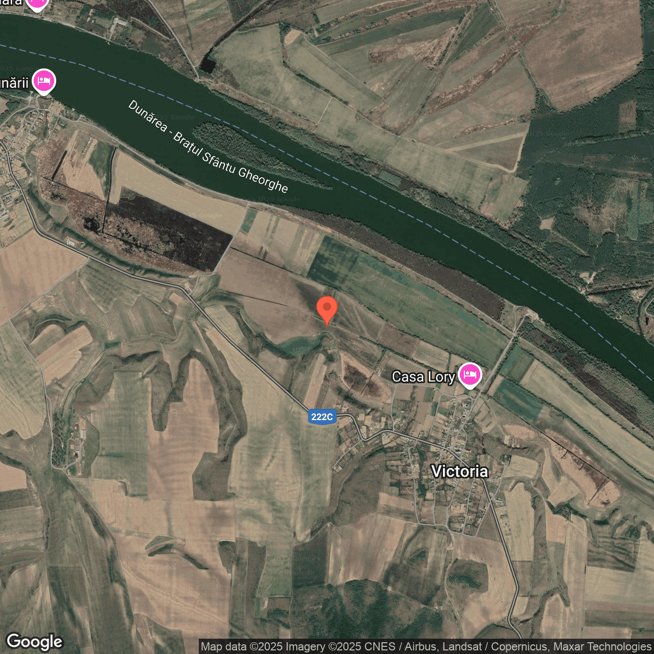 Poza harta hybrid, zoom 14, adresa Nufaru, jud. Tulcea, , judetul