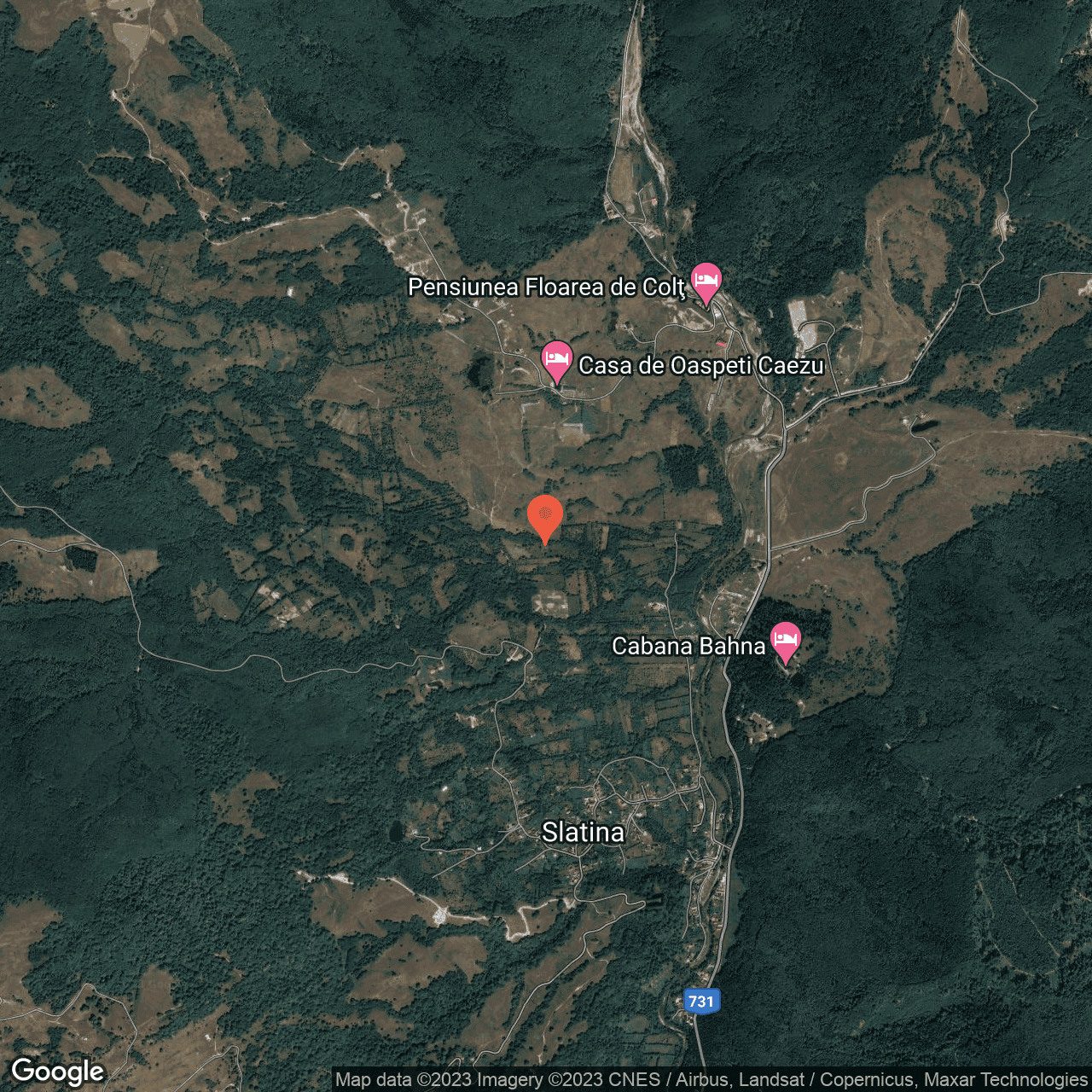 Poza harta hybrid, zoom 14, adresa Slatina Nucsoara, , judetul