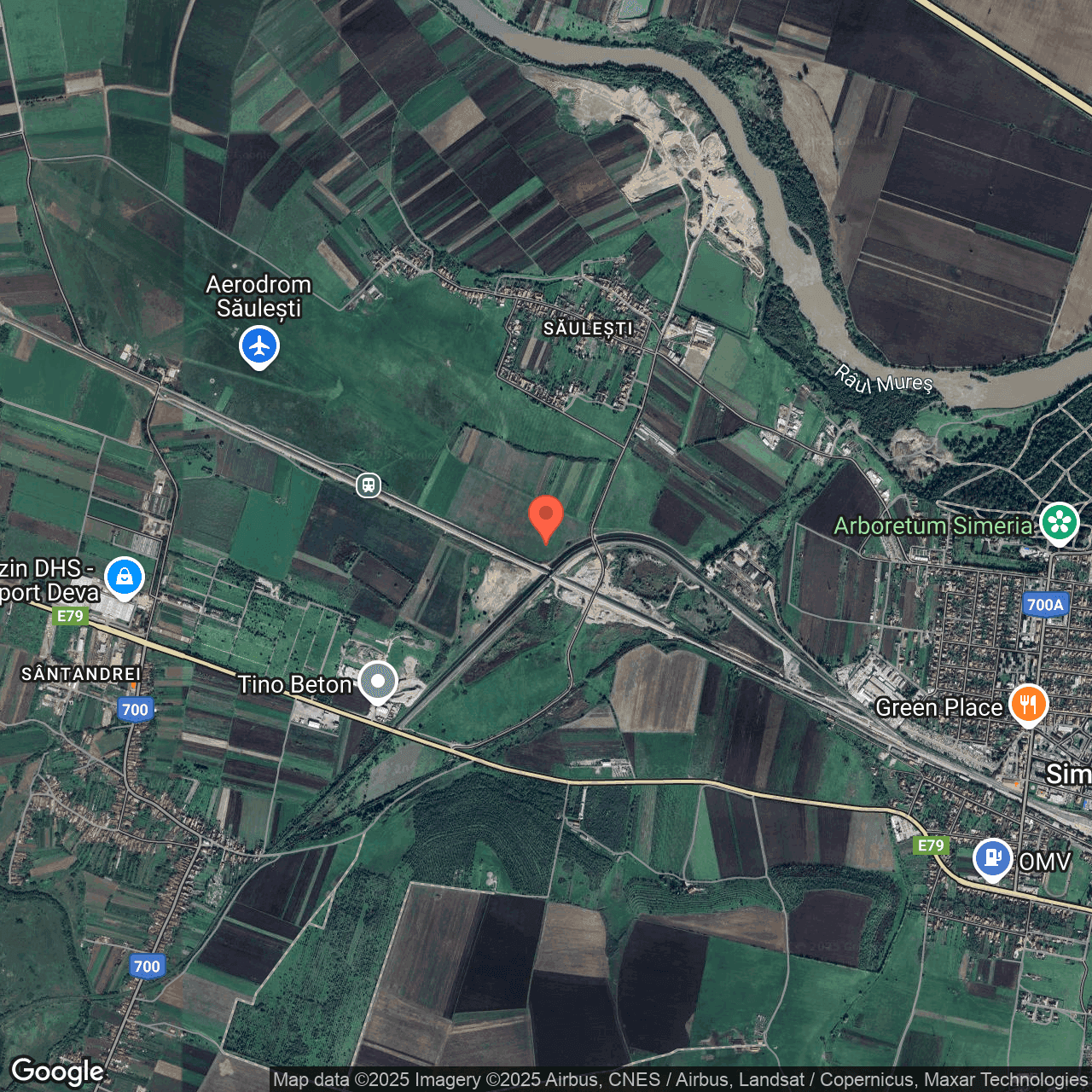 Poza harta hybrid, zoom 14, adresa Santandrei, jud. Hunedoara, , judetul