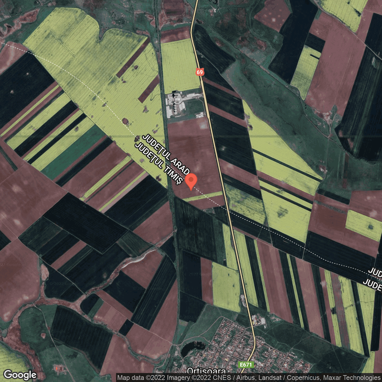 Poza harta hybrid, zoom 14, adresa Vinga, Vinga, judetul Arad