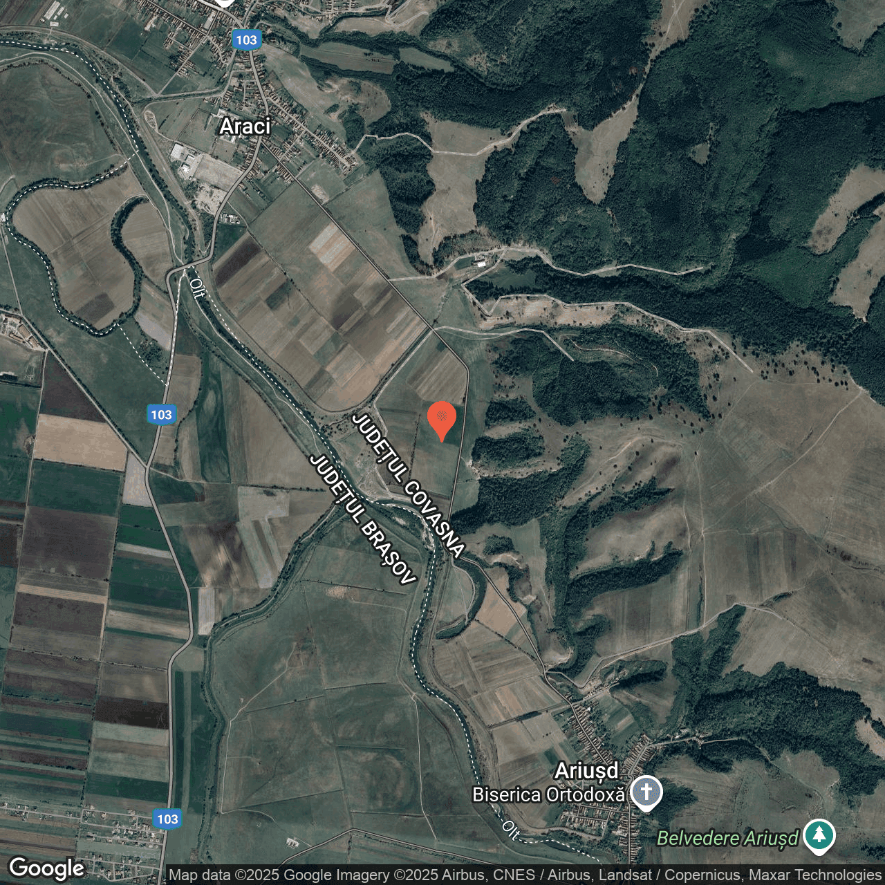 Poza harta hybrid, zoom 14, adresa Valcele Covasna, , judetul