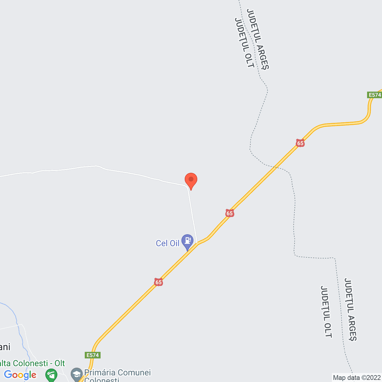 Poza harta streetview, zoom 14, adresa Colonesti, judetul Olt