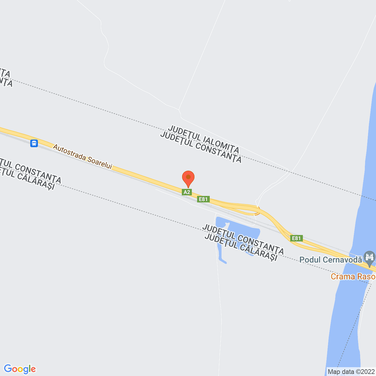 Poza harta streetview, zoom 14, adresa Autostrada A2, Stelnica, judetul Ialomita
