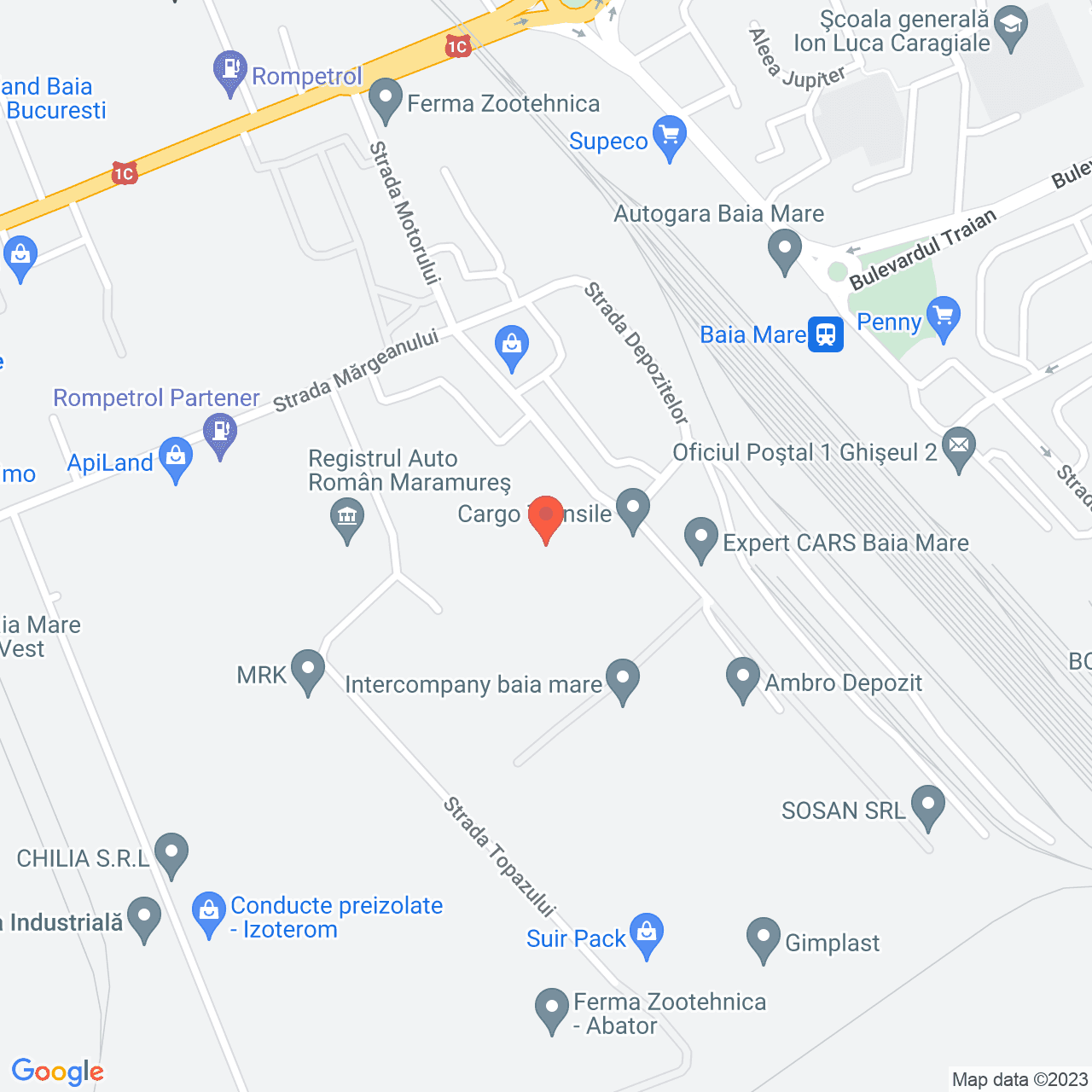 Poza harta streetview, zoom 16, adresa Str. Depozitelor 1 Baia Mare, , judetul