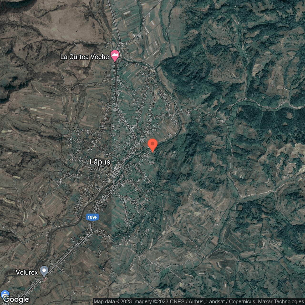 Poza harta hybrid, zoom 14, adresa Lăpuș, , judetul