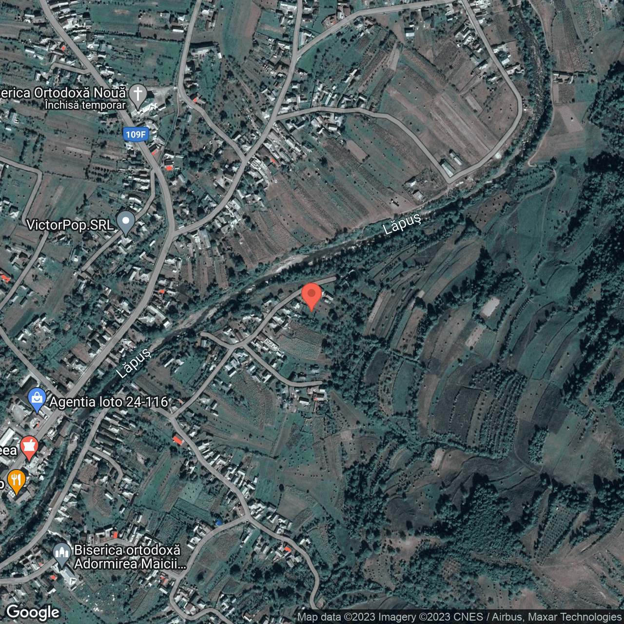 Poza harta hybrid, zoom 16, adresa Lăpuș, , judetul