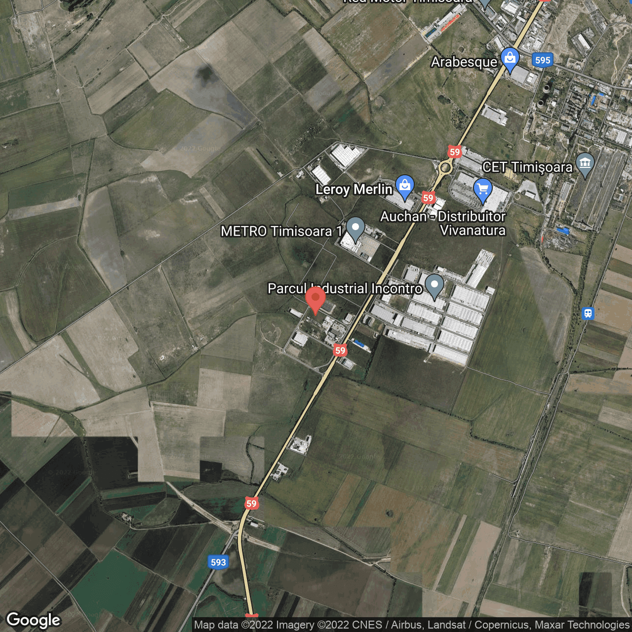 Poza harta hybrid, zoom 14, adresa Borsec 4A, Timisoara, judetul Timis