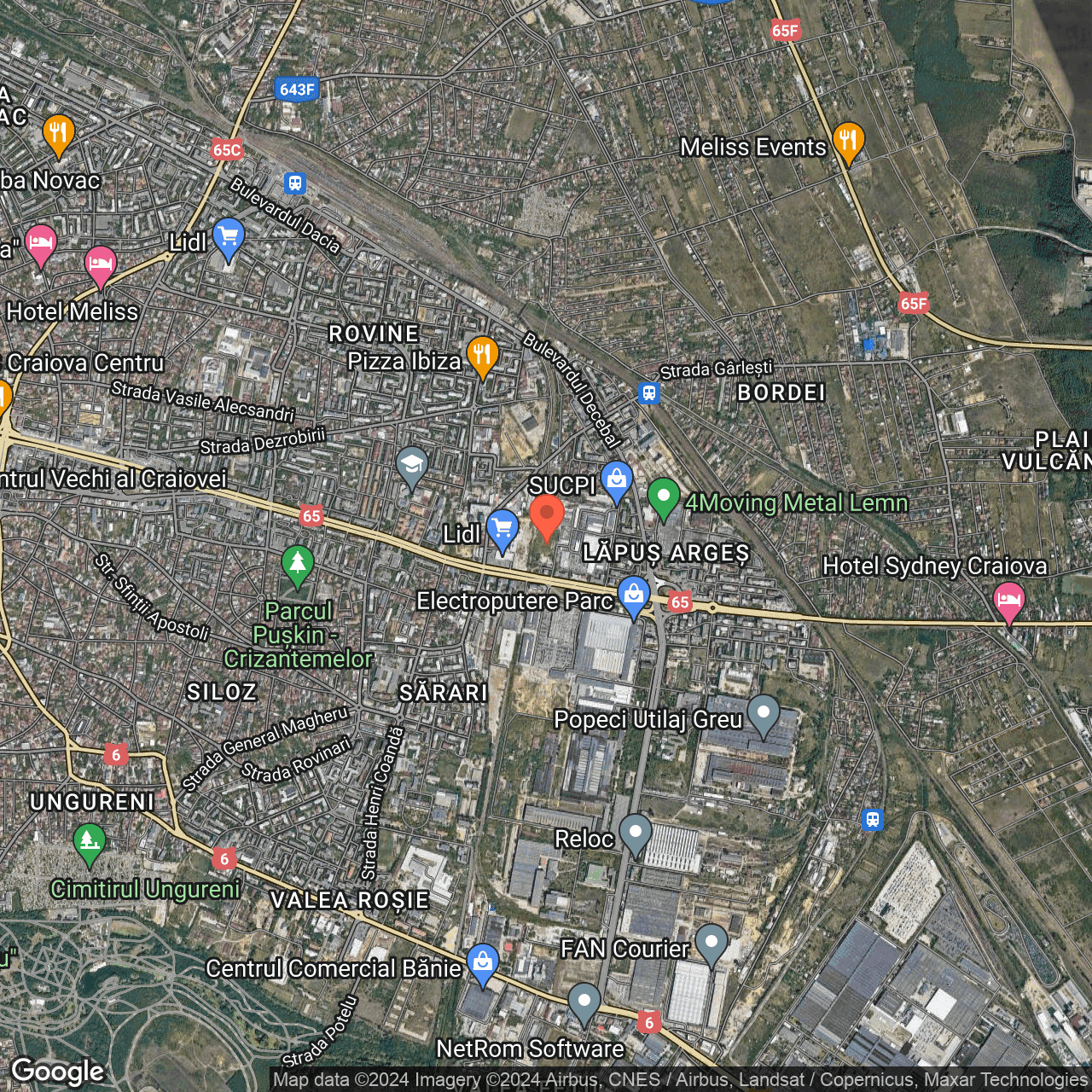 Poza harta hybrid, zoom 14, adresa Craiova, Calea Bucuresti, nr. 121, , judetul