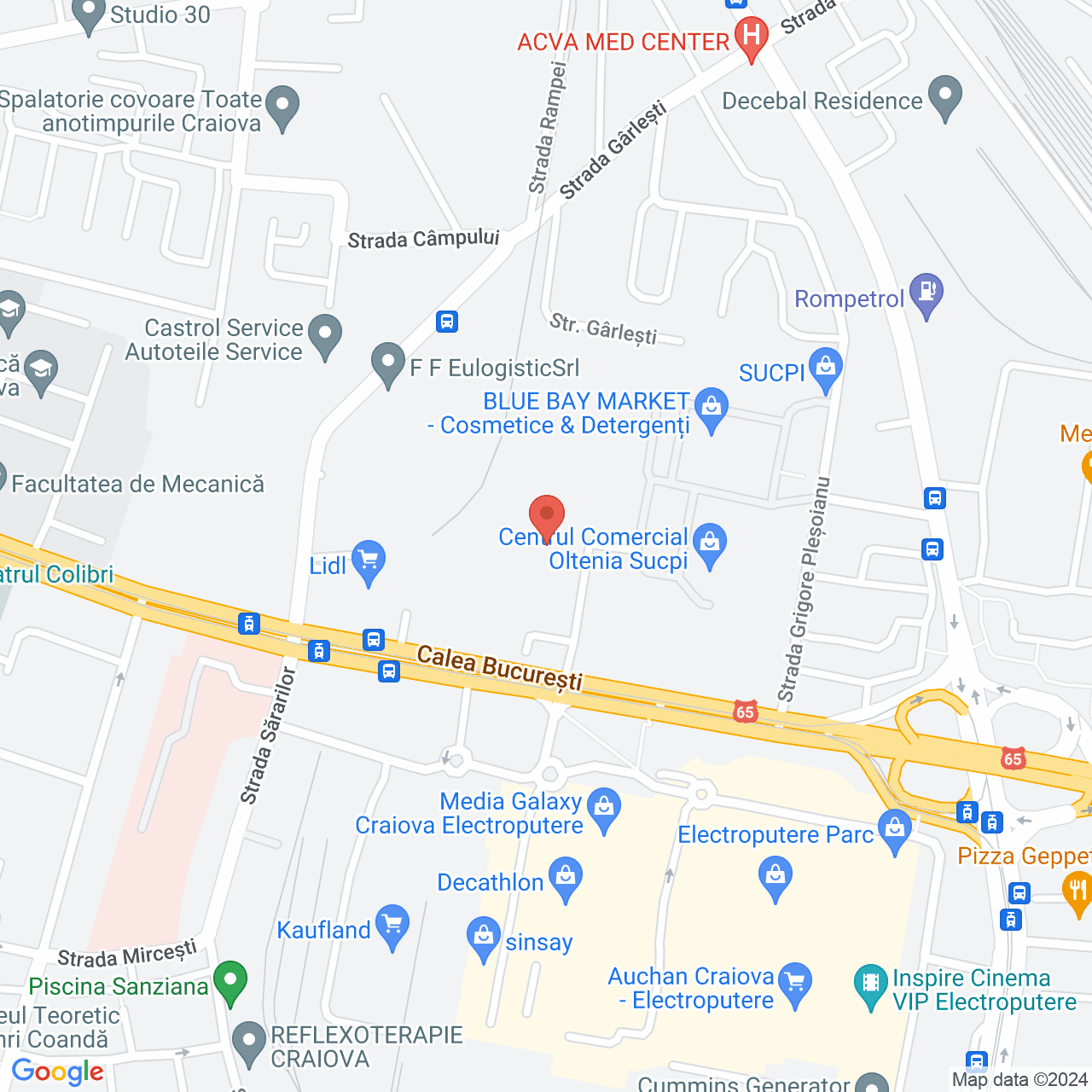 Poza harta streetview, zoom 16, adresa Craiova, Calea Bucuresti, nr. 121, , judetul